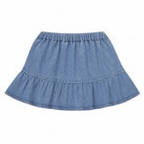 Tocoto Vintage Mini Denim Skirt, Blue, back view