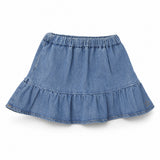 Tocoto Vintage Mini Denim Skirt, Blue, three quarter view