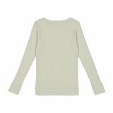 MarMar Copenhagen Modal Rib Tee Long Sleeve, White Sage, back view
