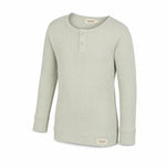 MarMar Copenhagen Modal Rib Tee Long Sleeve, White Sage, three quarter view