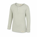 MarMar Copenhagen Modal Rib Tee Long Sleeve, White Sage, three quarter view