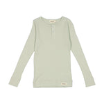 MarMar Copenhagen Modal Rib Tee Long Sleeve, White Sage