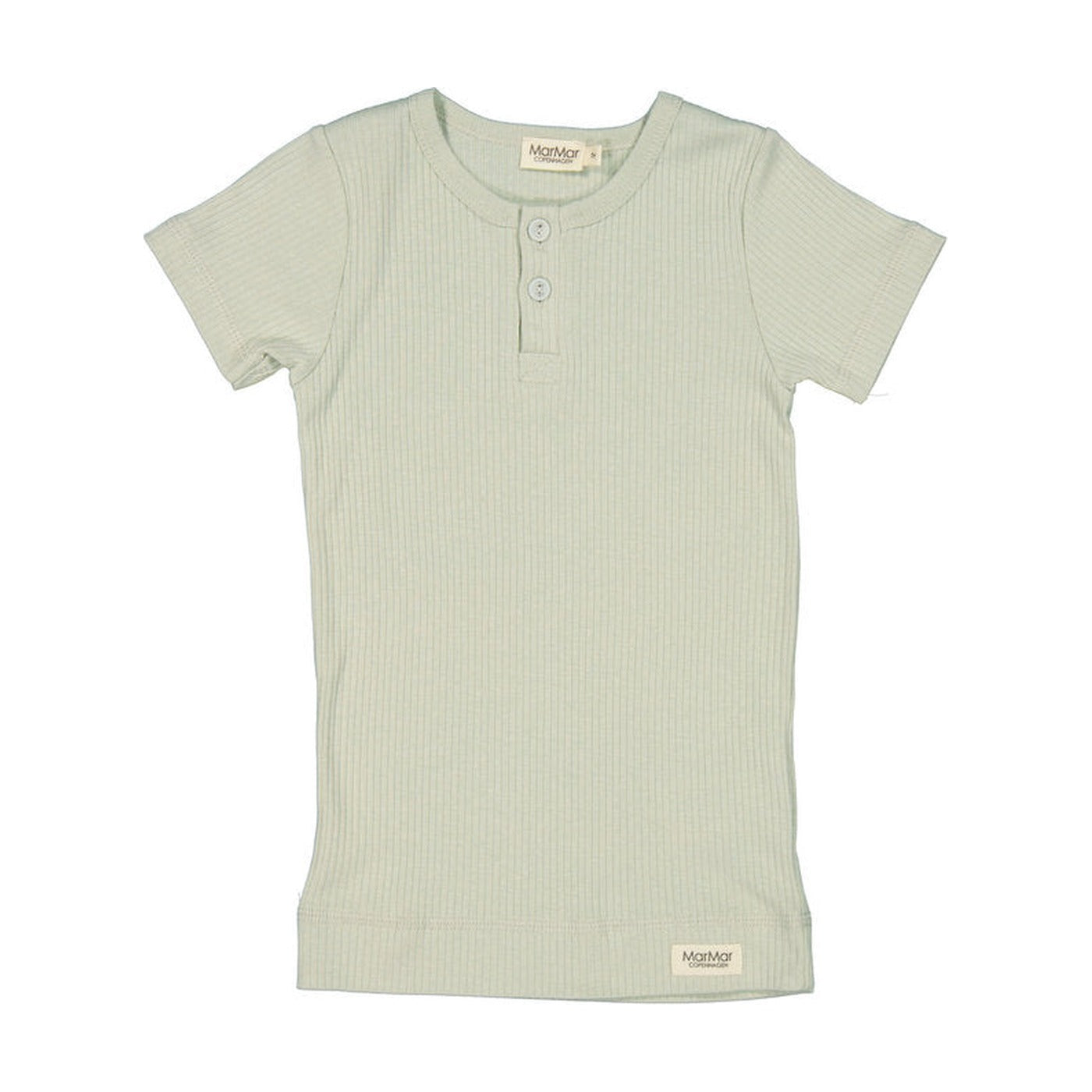 MarMar Copenhagen Modal Rib Tee Short Sleeve, White Sage