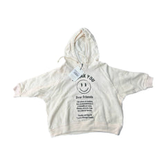 Tocoto Vintage Plush Baby Hoodie Off White