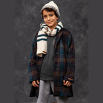 Tocoto Vintage Oversize Checked Trench Coat