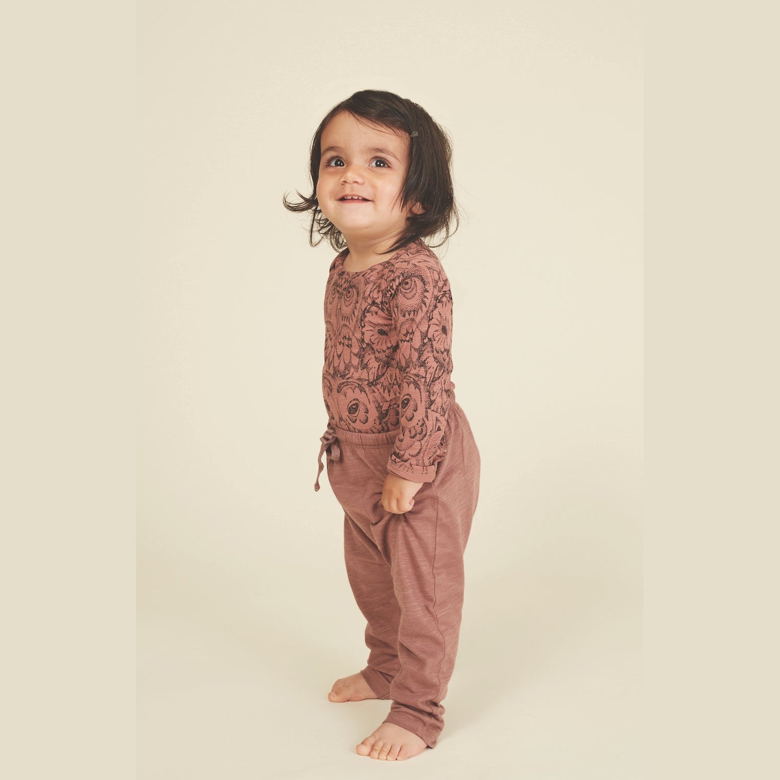 Soft Gallery Owl Print Bodysuit