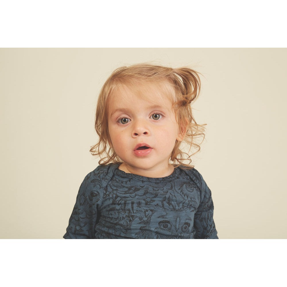 Soft Gallery Owl Print Bodysuit
