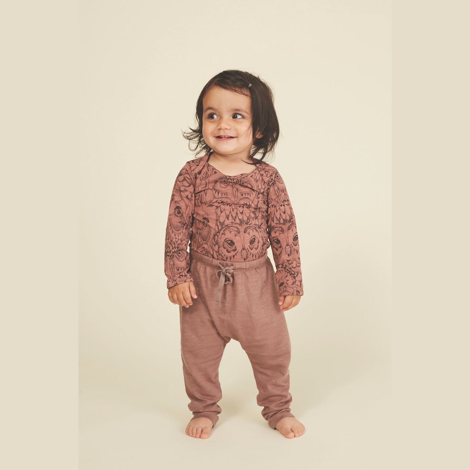 Soft Gallery Owl Print Bodysuit