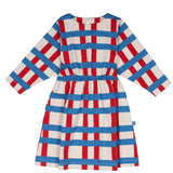 Big Check Foca Dress - Pillar Red/Turquoise