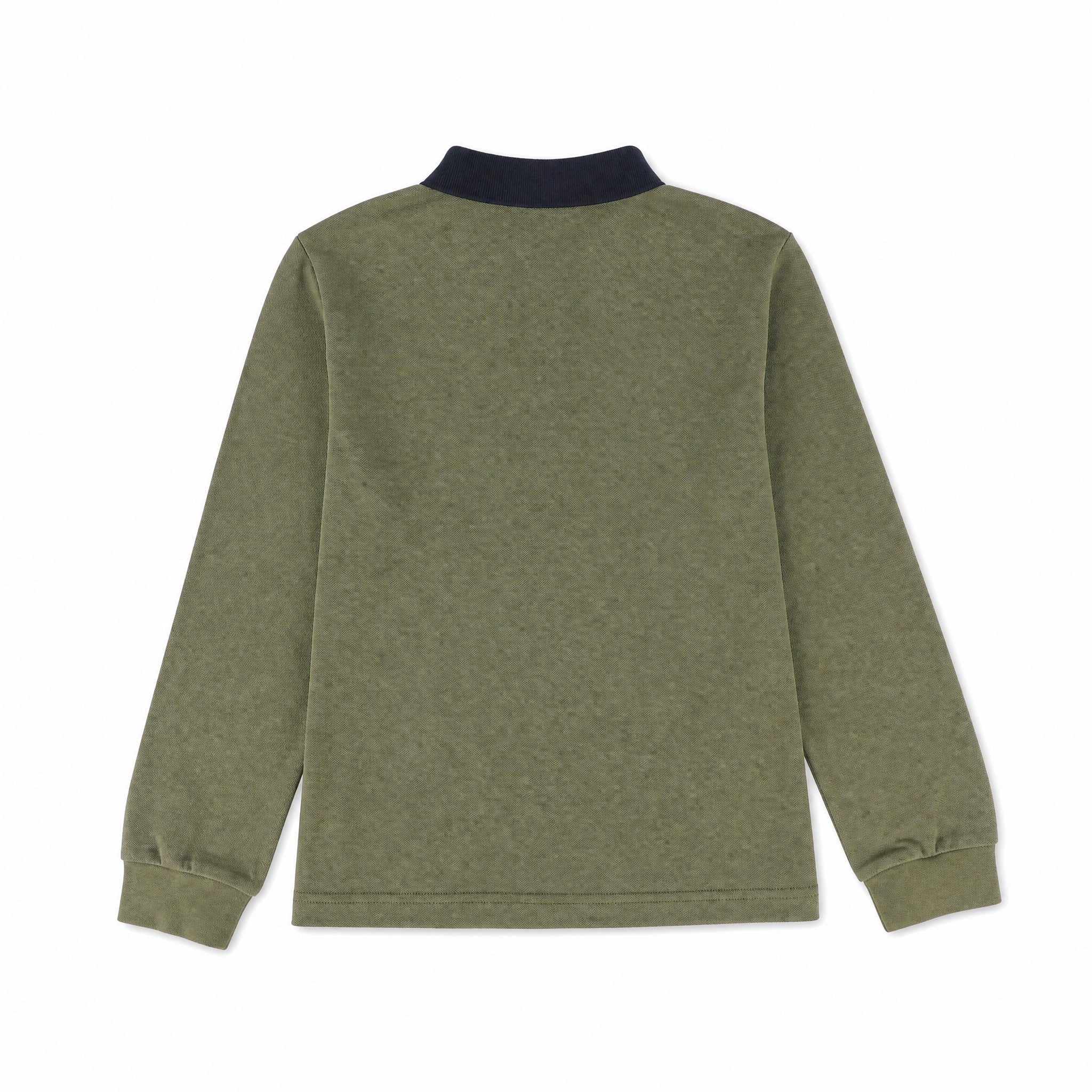 Colmar Pique Knit Polo, Khaki, back view