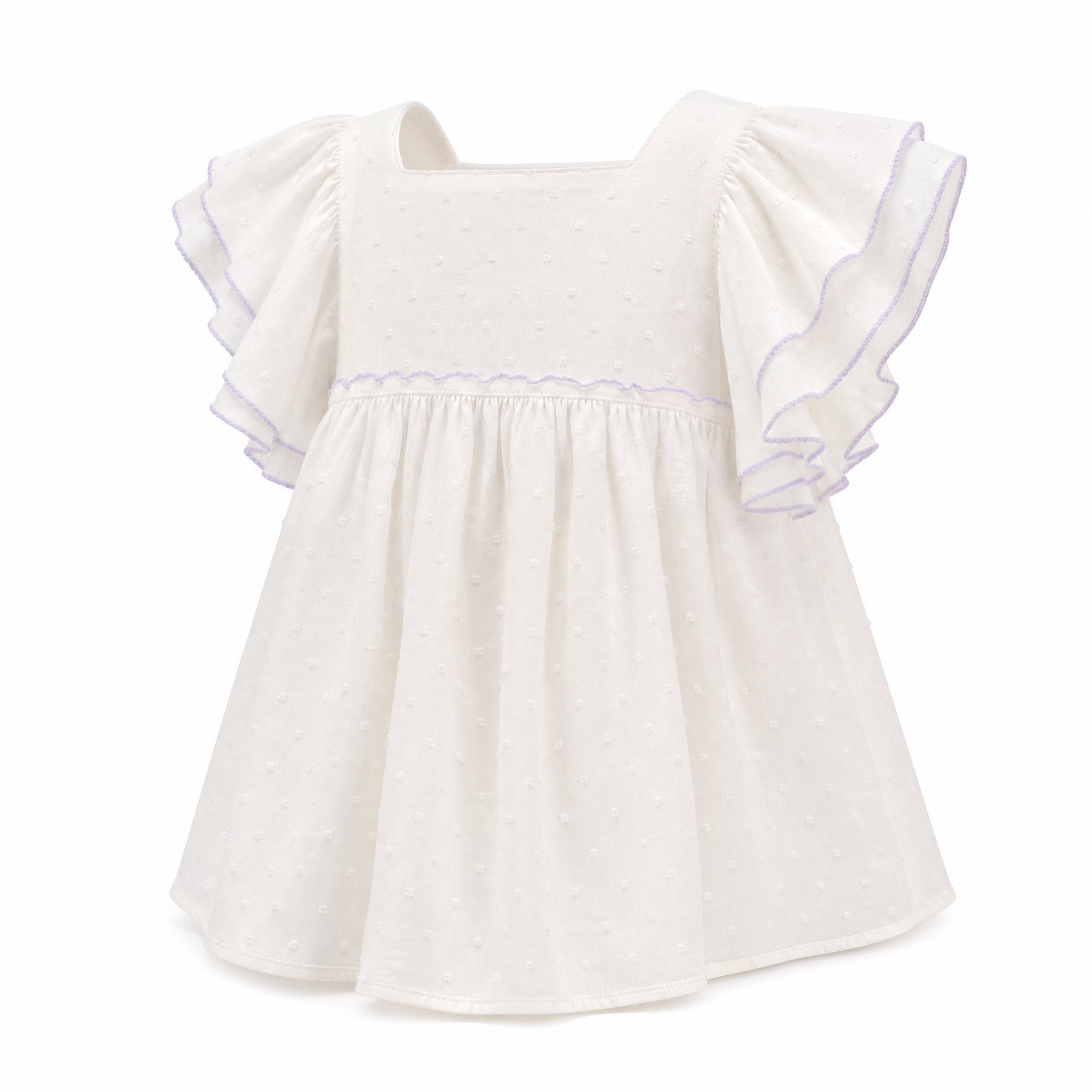 Dadati Plumeti Blouse with Contrast Trim, three quarter view