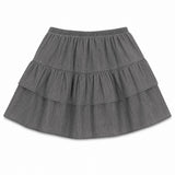 Repose AMS Poet Long Ruffle Skirt, Washed Grey, back view