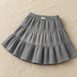 Poet Ruffle Skirt, Long Version, Washed Grey | REPOSE AMS (studio render 0)