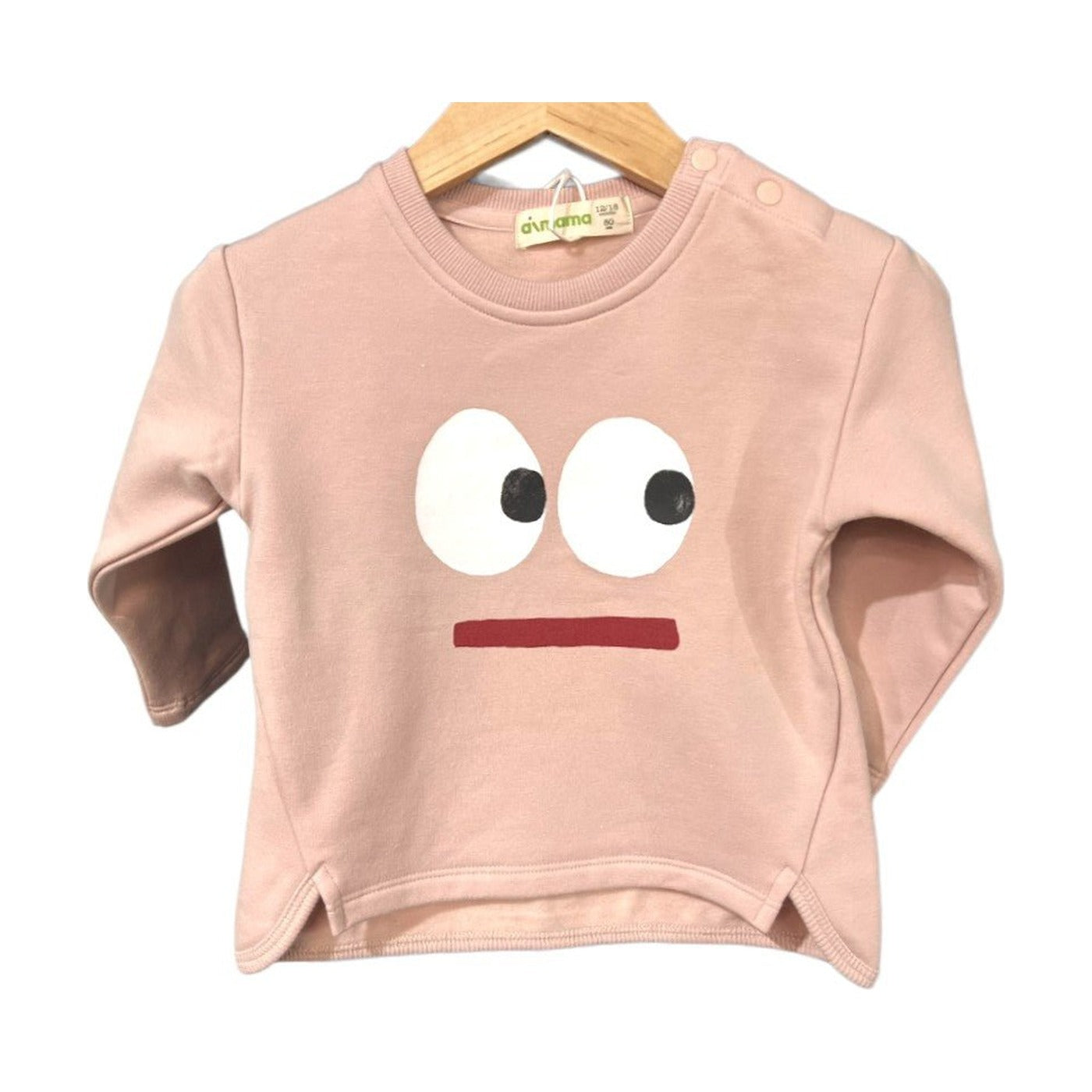 Aimama Pink "Silly Face" Crewneck