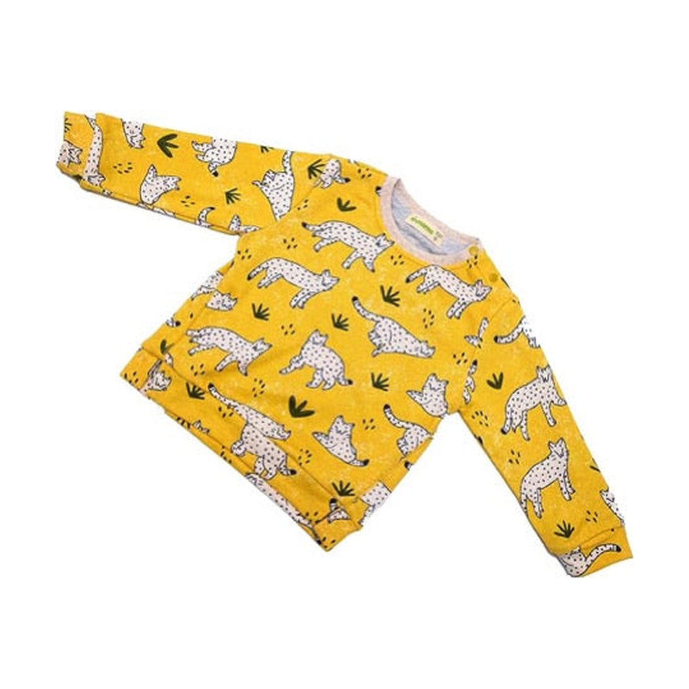 Aimama Yellow Leopard Print Sweathshirt