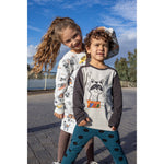 NAADA Raccoon Print Long-Sleeve T-Shirt