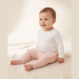 Yell-oh Ribbed Frilled Leggings Pink