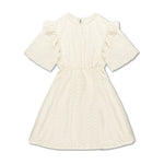 Repose AMS Ruffle Dress - Graphic Lace Summer Nude