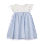 Aimama Ruffle Sleeve Striped Dress