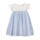 Aimama Ruffle Sleeve Striped Dress