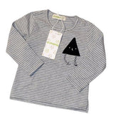 Grey & White Striped Longsleeve | AIMAMA - CapuletKids