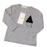 Overall Striped T-shirt with long sleeve