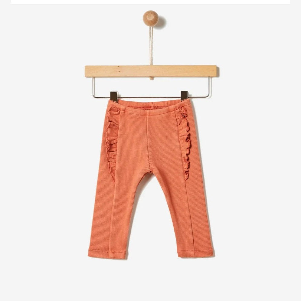 Yell-oh Ribbed Frilled Long Sleeve & Leggings Set