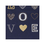 UBS2 Love Hearts Long Sleeve Top Navy