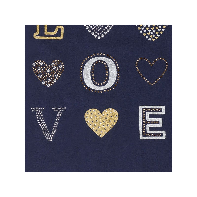 UBS2 Love Hearts Long Sleeve Top Navy