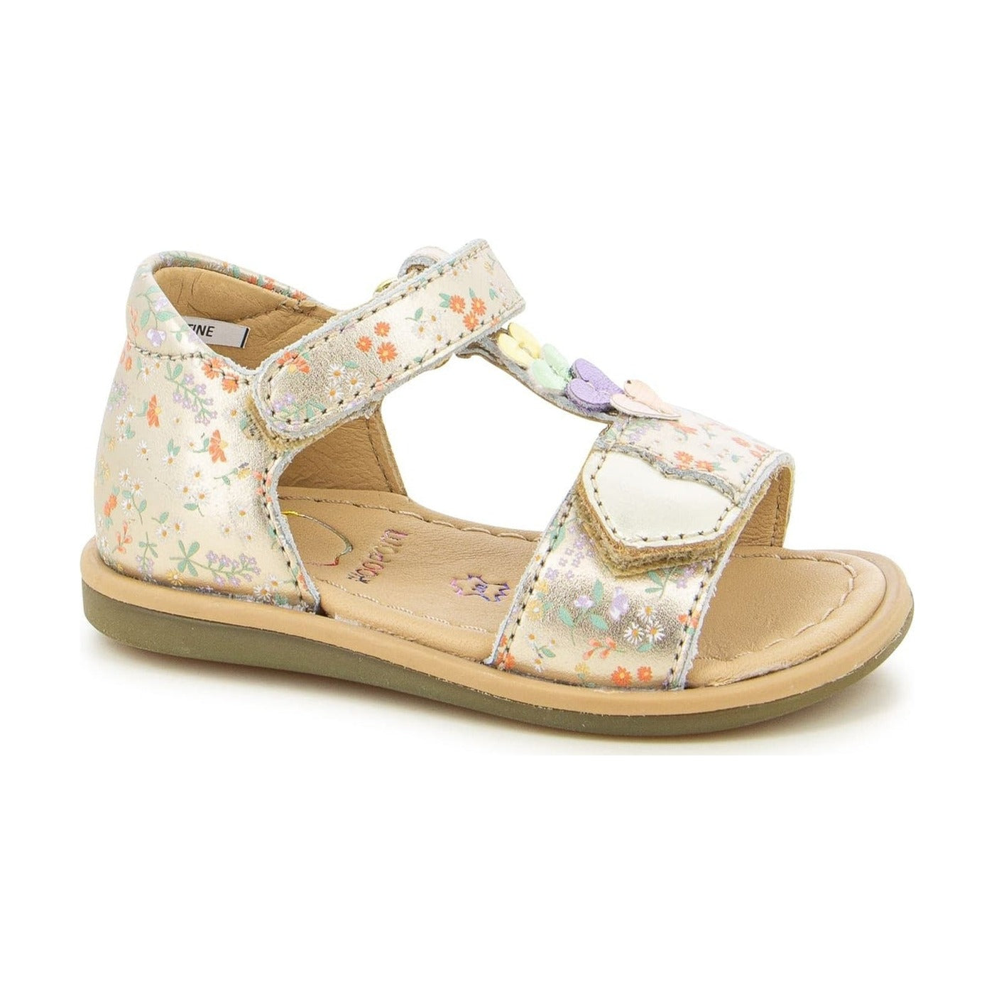Shoo pom Metallic Flower Sandals