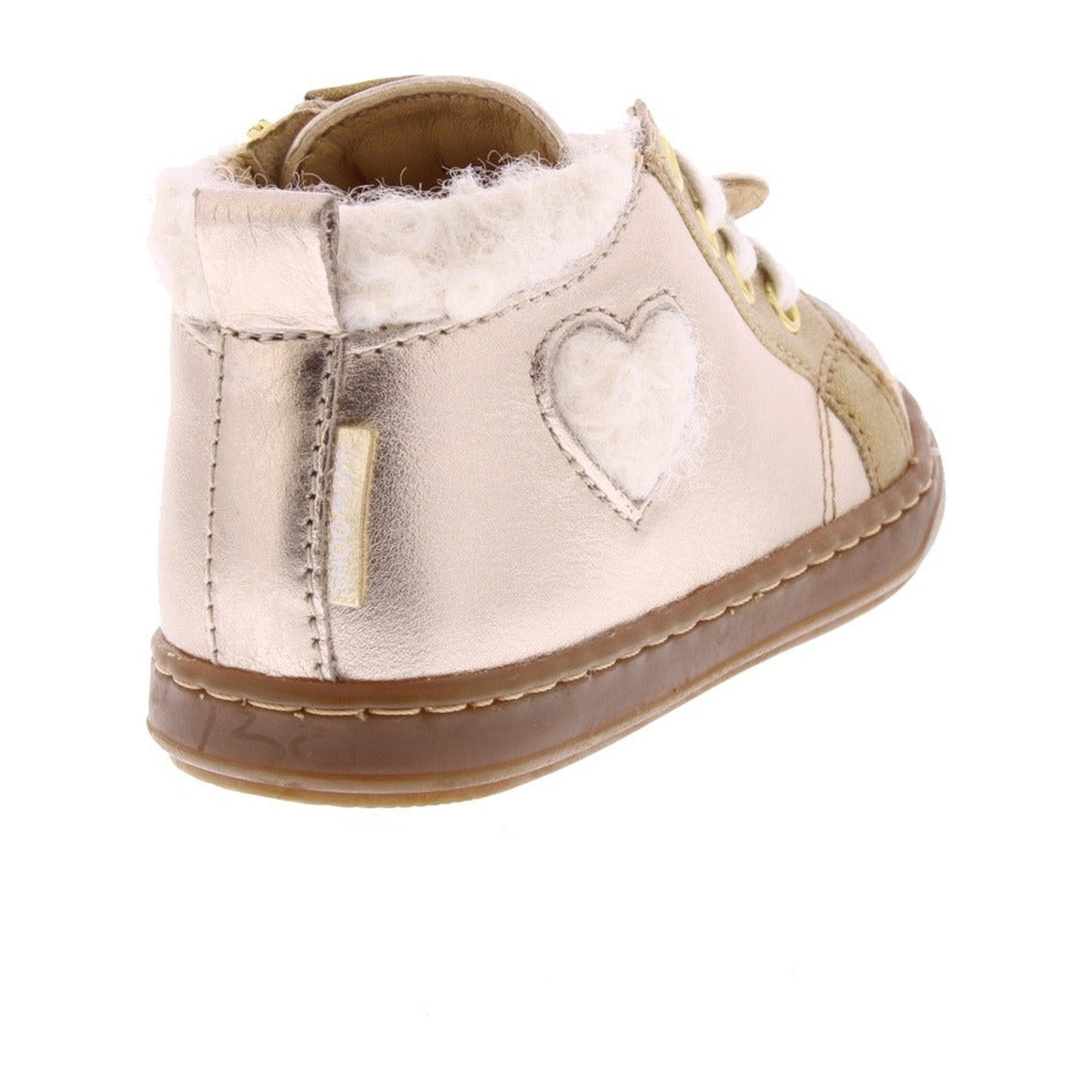Shoo Pom leather heart lace-up shoe