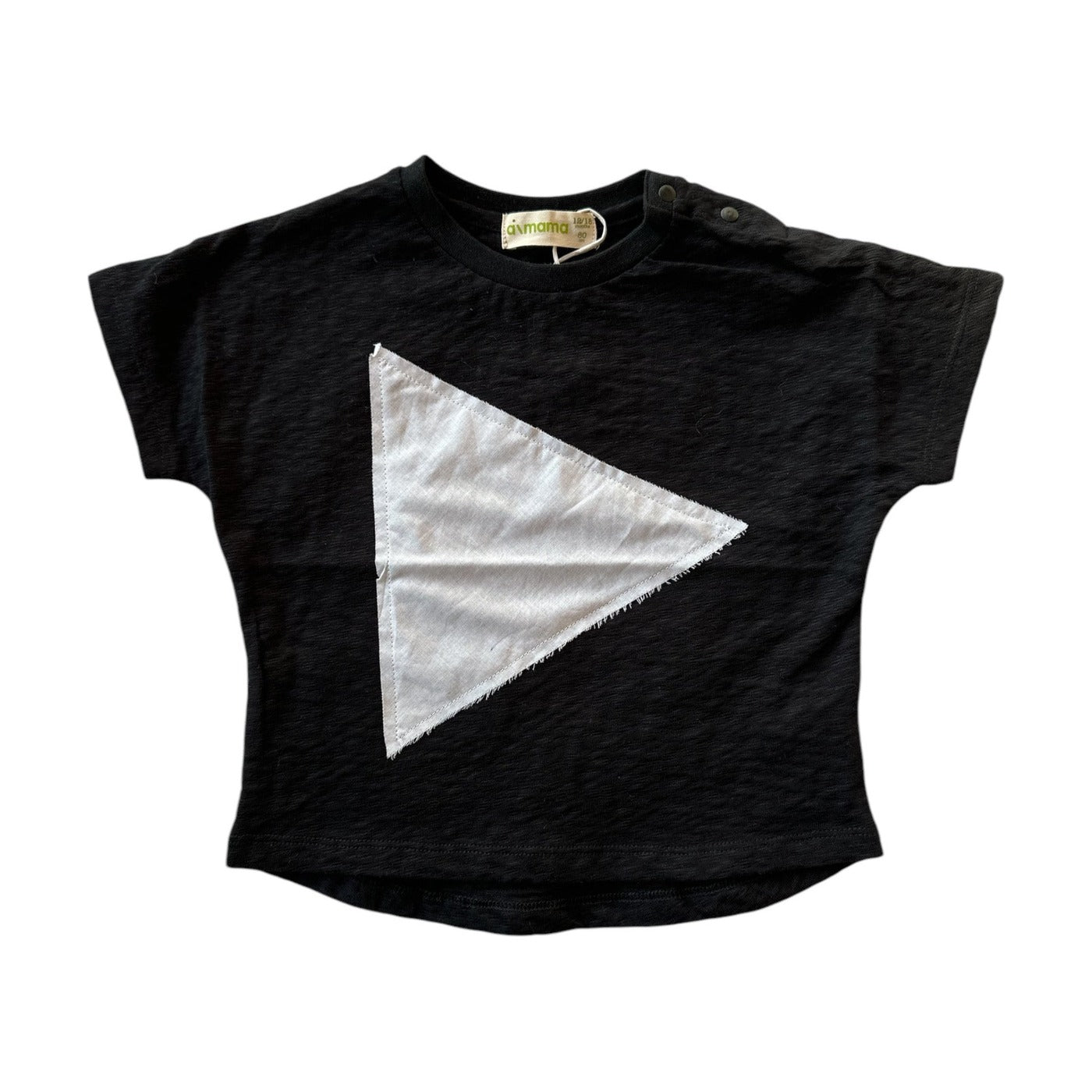 Aimama Black Triangle Embroidered Tee