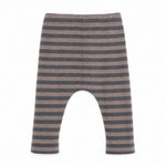 Tocoto Vintage Striped Cotton Baby Leggings, Beige, 6M, back view