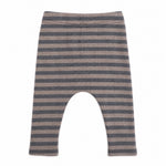 Tocoto Vintage Striped Cotton Baby Leggings, Beige, 9M, back view