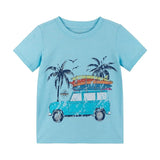 ANDY & EVAN Surf Wagon Graphic Tee - Aqua Mint