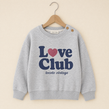 Grey "Love Club" Sweatshirt | TOCOTO VINTAGE (studio render 1)