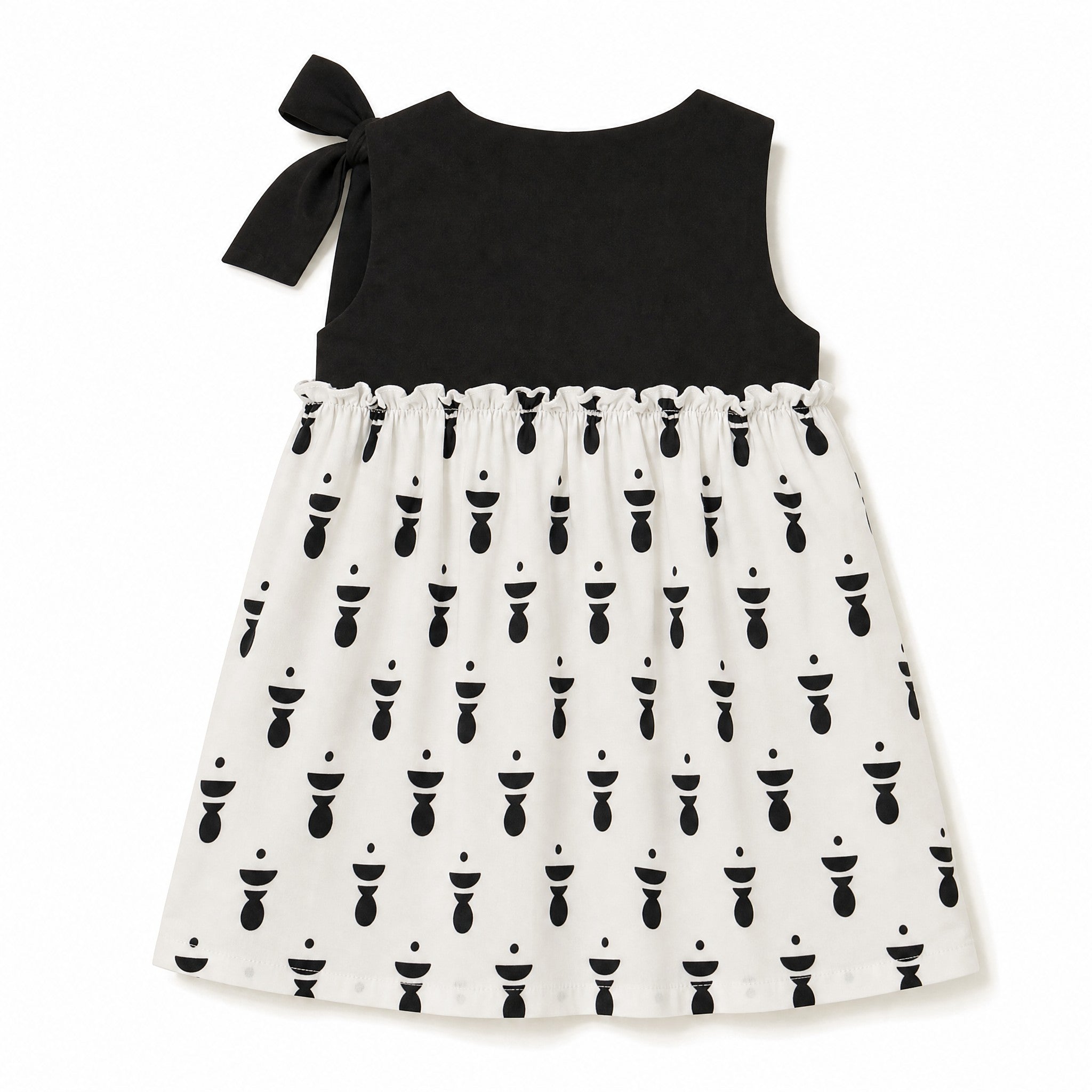 Yell-oh Symbols Dress, White, back view