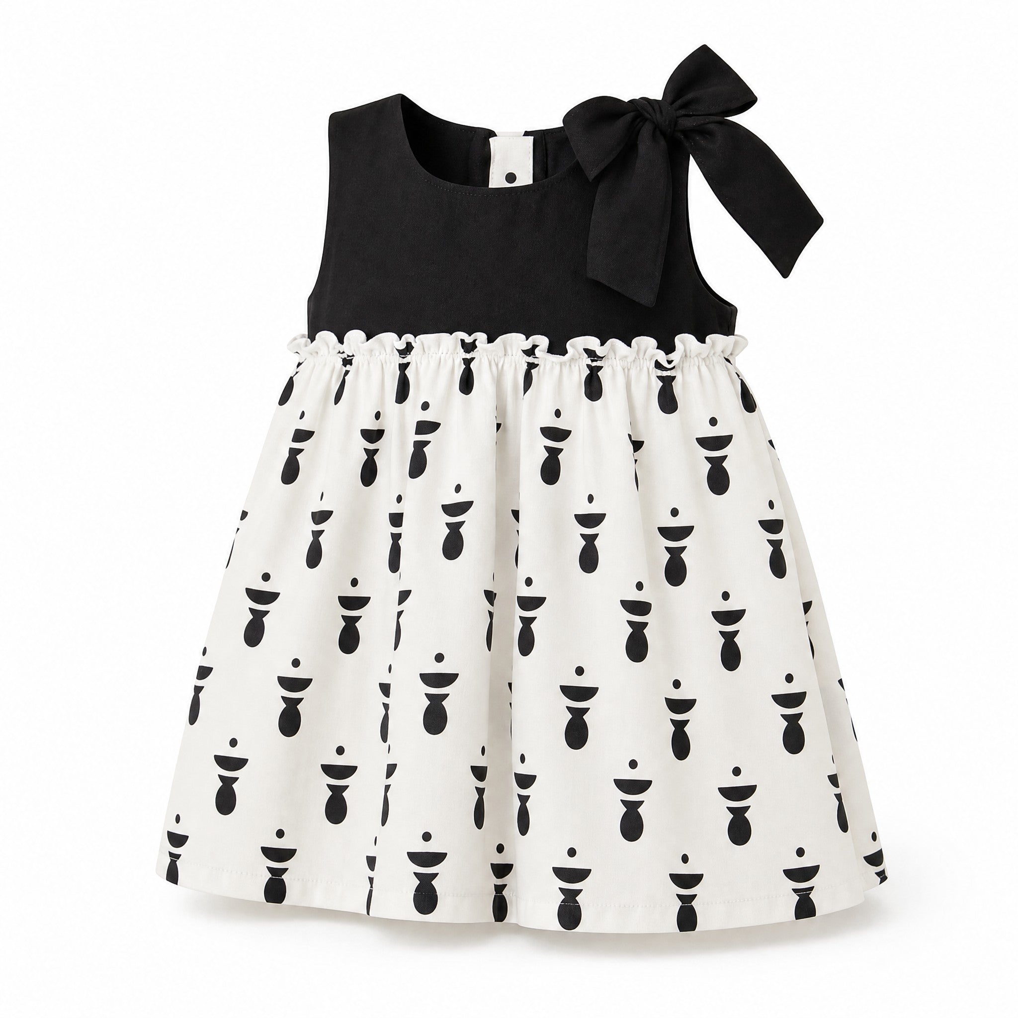 Yell-oh Symbols Dress, White, three quarter view