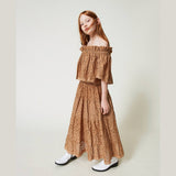 Twinset Tobacco Lace Blouse