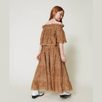 Twinset Tobacco Lace Blouse