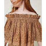 Twinset Tobacco Lace Blouse