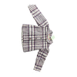 Check Mohair Jacket Ciruela | TOCOTO VINTAGE