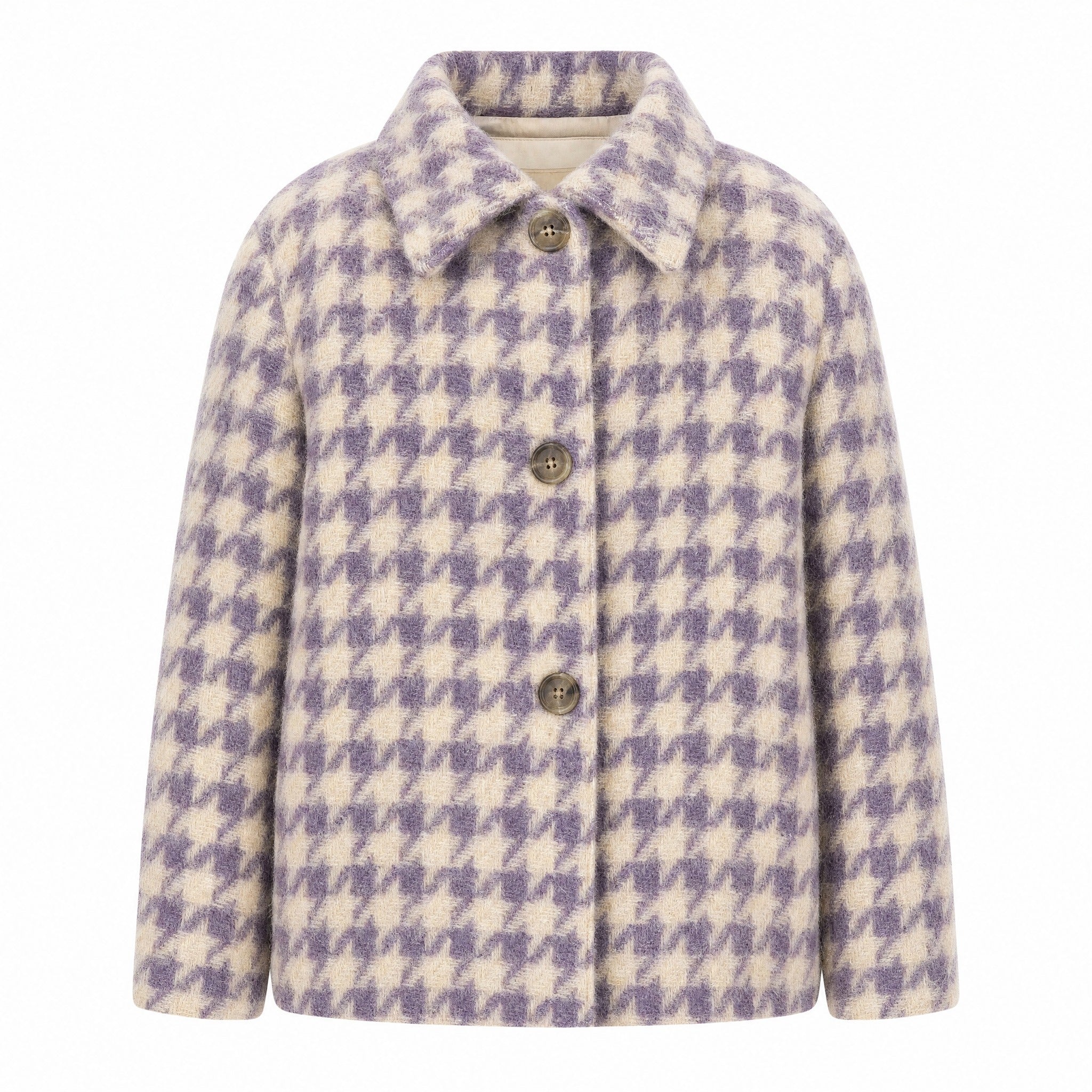 Check Mohair Jacket Ciruela | TOCOTO VINTAGE