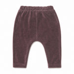 Tocoto Vintage Velvet Relaxed Trousers, Plum, back view