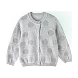 Aimama Grey Circle Print Cardigan