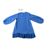 Fleece Dress Tulle Hem Navy | DADATI