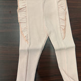 Pink ribbed leggings with frilled cuffs by Yell-oh, kids