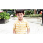 Aimama Yellow Collared Pentagon Tee