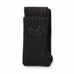 Zubii Stud Tights Black, three quarter view