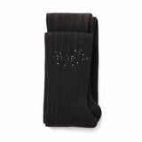 Zubii Stud Tights Black, three quarter view